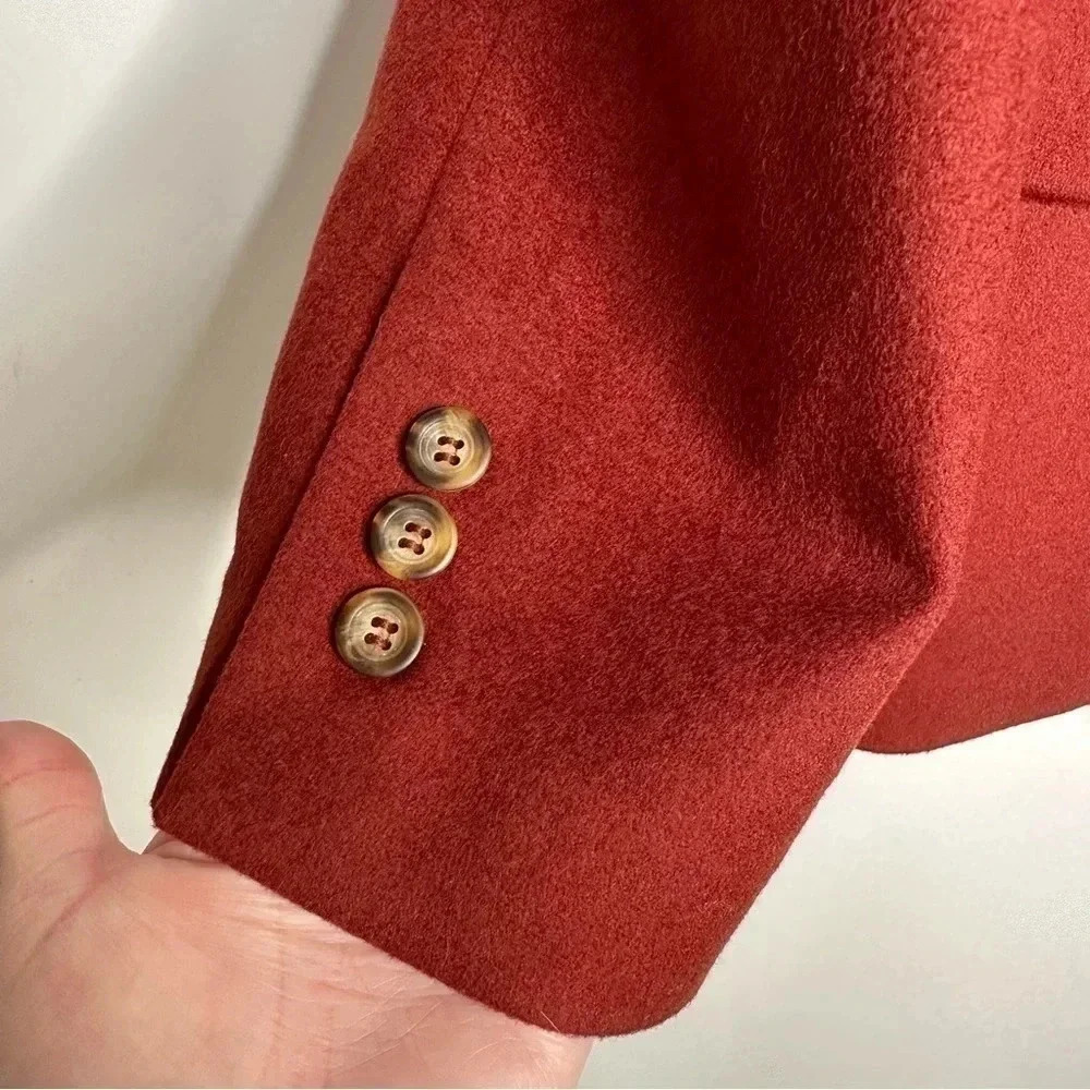 L.L. Bean Wool Cashmere Two Button Blazer Size 12 - Picture 3 of 8